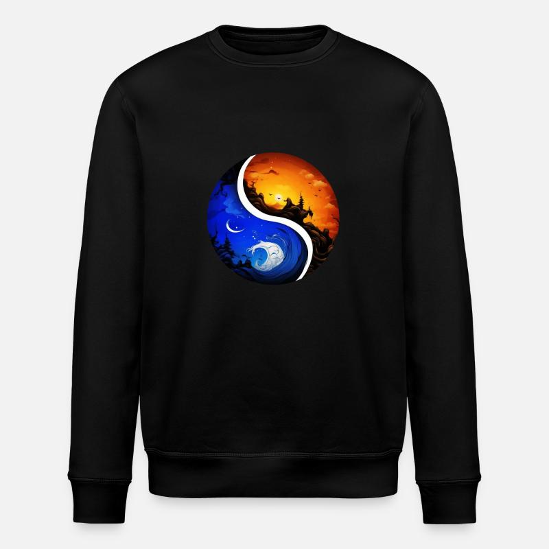 Yin Yang - Stanley/Stella Unisex Bio-Sweatshirt ROLLER - Schwarz