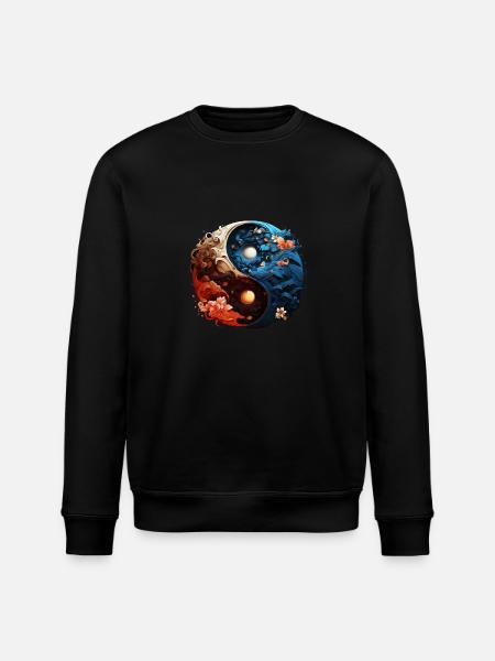 Yin Yang - Stanley/Stella Unisex Bio-Sweatshirt ROLLER - Schwarz