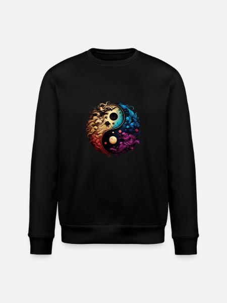 Yin Yang - Stanley/Stella ROLLER Unisex Organic Sweatshirt - black