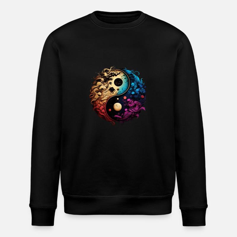 Yin Yang - Stanley/Stella Unisex Bio-Sweatshirt ROLLER - Schwarz