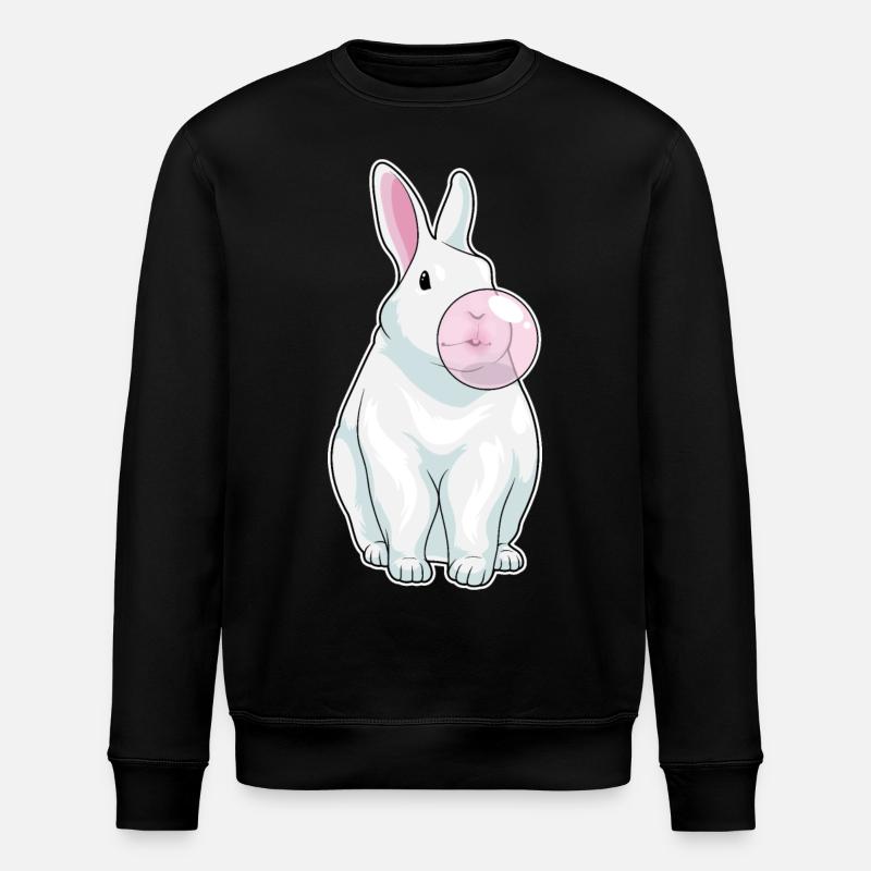 Rabbit Chewing Gum - Stanley/Stella ROLLER Unisex Organic Sweatshirt - black