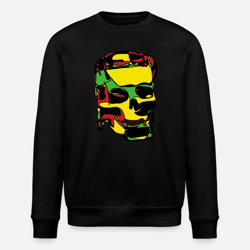 skull - Stanley/Stella ROLLER Unisex Organic Sweatshirt - black