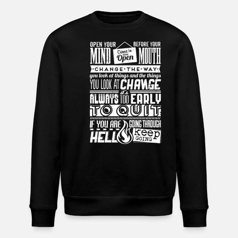 Font Quote graphic - Stanley/Stella ROLLER Unisex Organic Sweatshirt - black