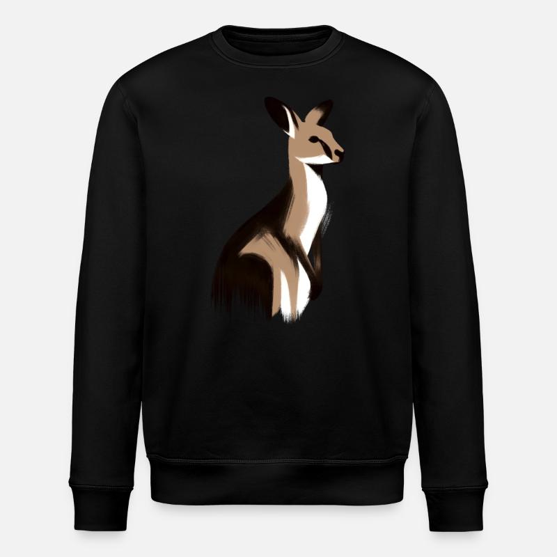 kangaroo - Stanley/Stella ROLLER Unisex Organic Sweatshirt - black