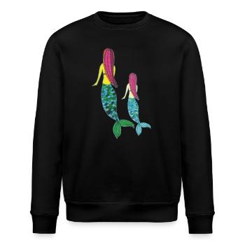 meerjungrau mutter tochter - Stanley/Stella Unisex Bio-Sweatshirt ROLLER - Schwarz - Vorne - Nik (191cm)