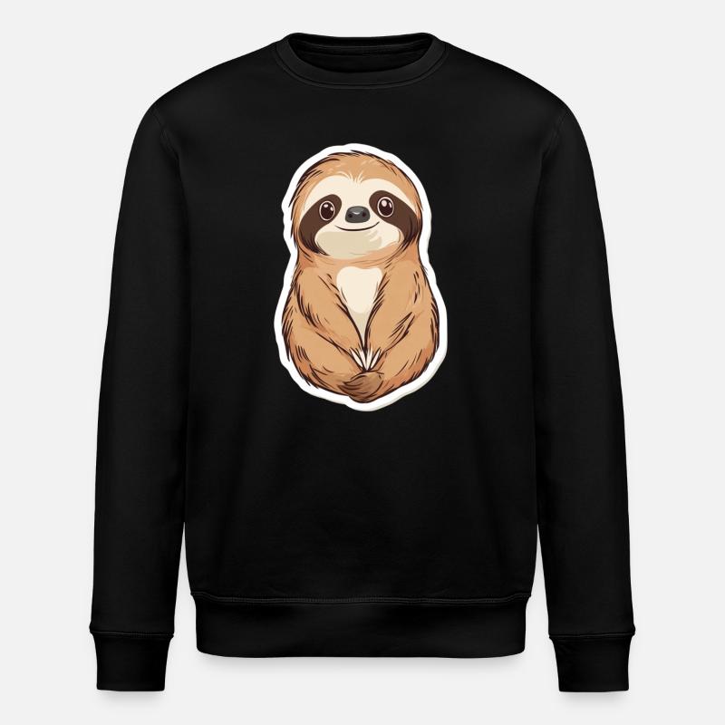 Sloth - Stanley/Stella ROLLER Unisex Organic Sweatshirt - black