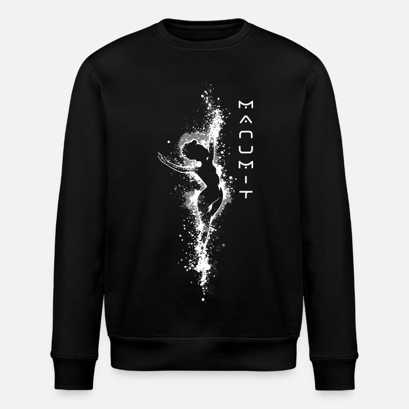 Manumit Single White Design - Stanley/Stella ROLLER Unisex Organic Sweatshirt - black