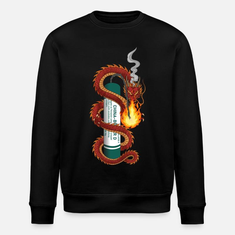 Pyro Drache - Stanley/Stella Unisex Bio-Sweatshirt ROLLER - Schwarz