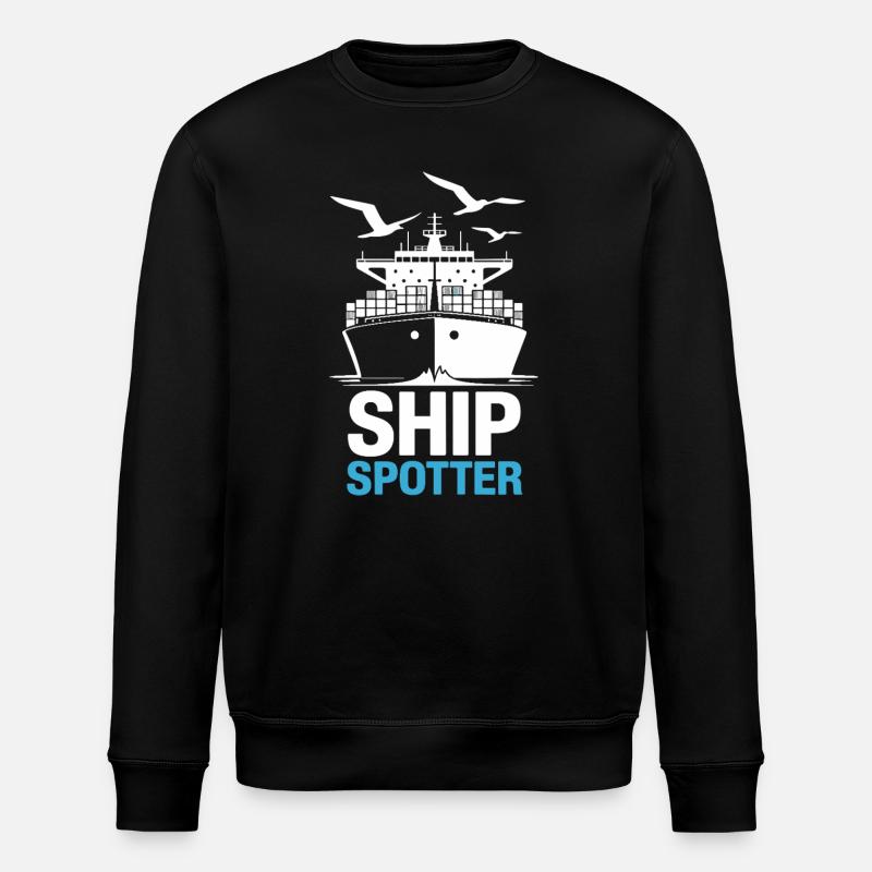 Ship Spotter Leidenschaft Maritim - Stanley/Stella Unisex Bio-Sweatshirt ROLLER - Schwarz