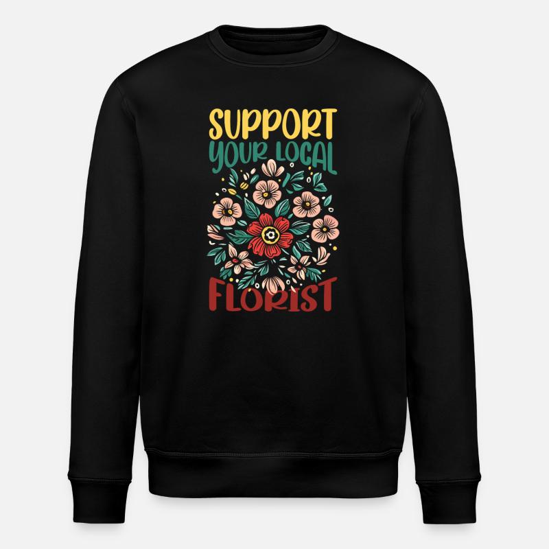 SH0982-Support_Your_Local_Florist - Stanley/Stella Unisex Bio-Sweatshirt ROLLER - Schwarz