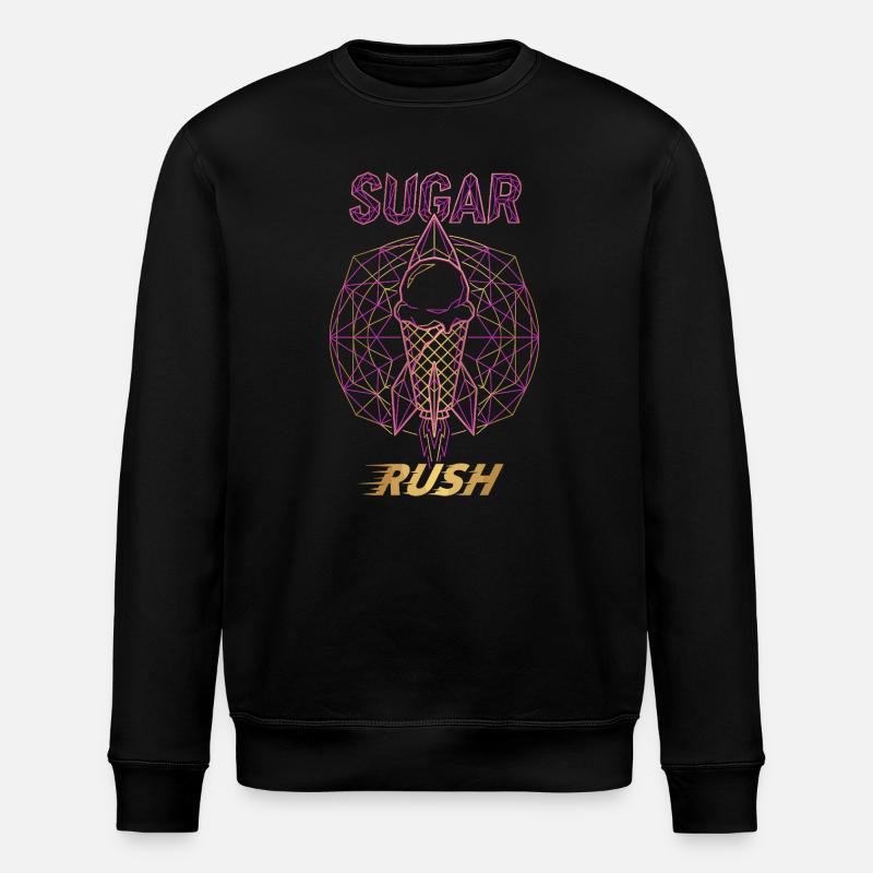 Sugar Rush Eis Rakete - Stanley/Stella ROLLER Unisex Organic Sweatshirt - black
