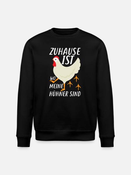 Home is where my chickens are - Stanley/Stella ROLLER Unisex Organic Sweatshirt - black