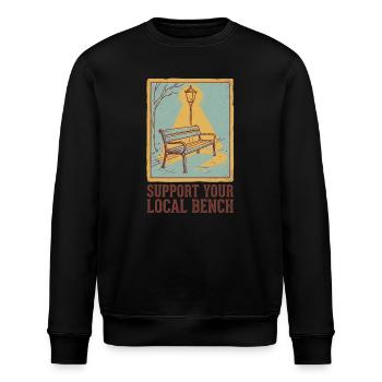 Support Bench - Stanley/Stella ROLLER Unisex Organic Sweatshirt - black - Front - Nik (191cm)