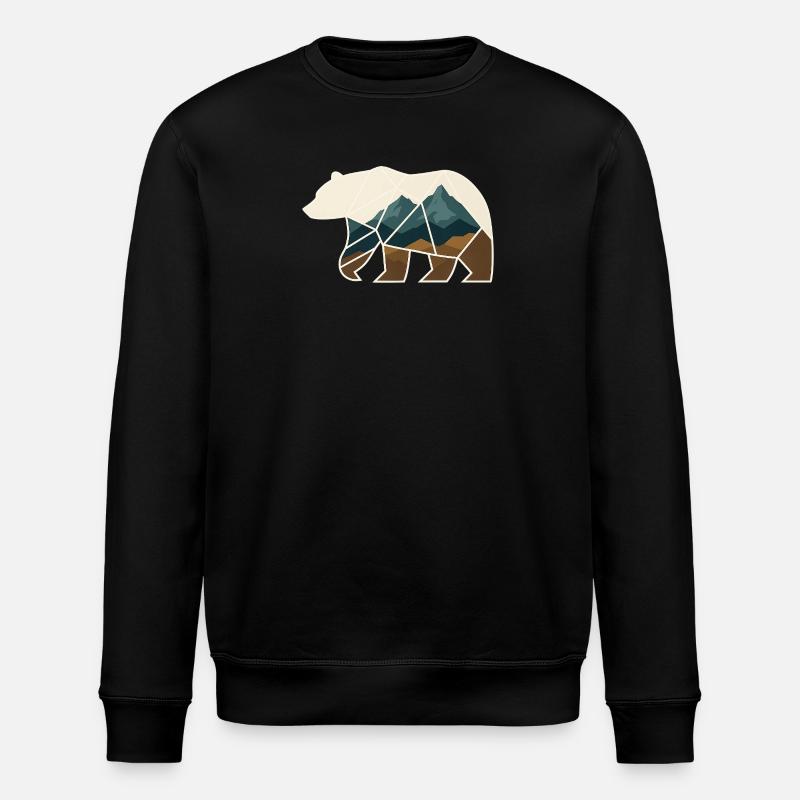 Ours Design Géométrique - Sweat bio ROLLER Stanley/Stella Unisexe - noir
