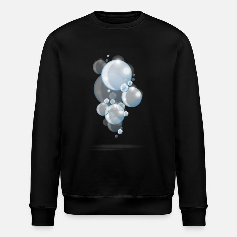 Soap bubbles (Blue Edition) - Stanley/Stella ROLLER Unisex Organic Sweatshirt - black
