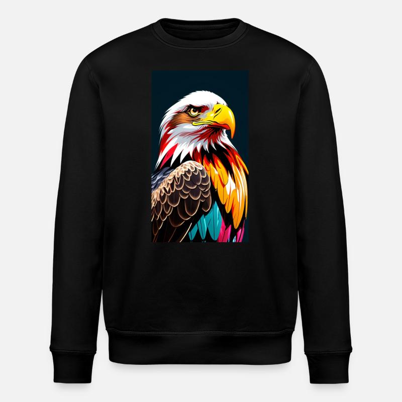 Eagle Side - Stanley/Stella Unisex Bio-Sweatshirt ROLLER - Schwarz