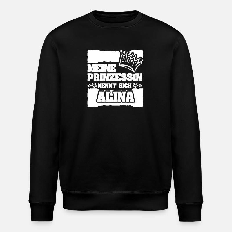 Alina als Mädchenname - Stanley/Stella Unisex Bio-Sweatshirt ROLLER - Schwarz