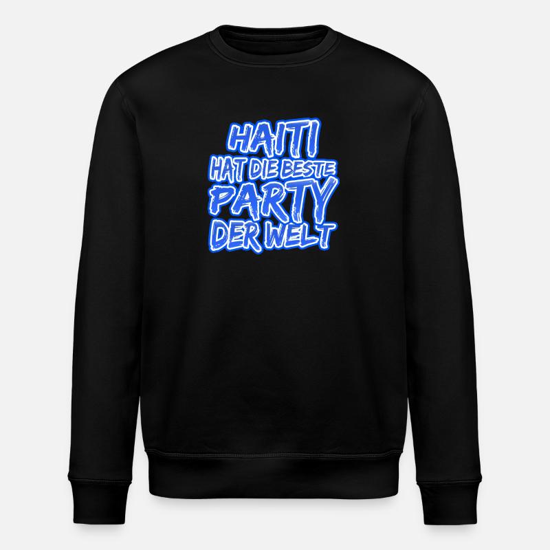 Haiti as Haiti - Stanley/Stella ROLLER Unisex Organic Sweatshirt - black