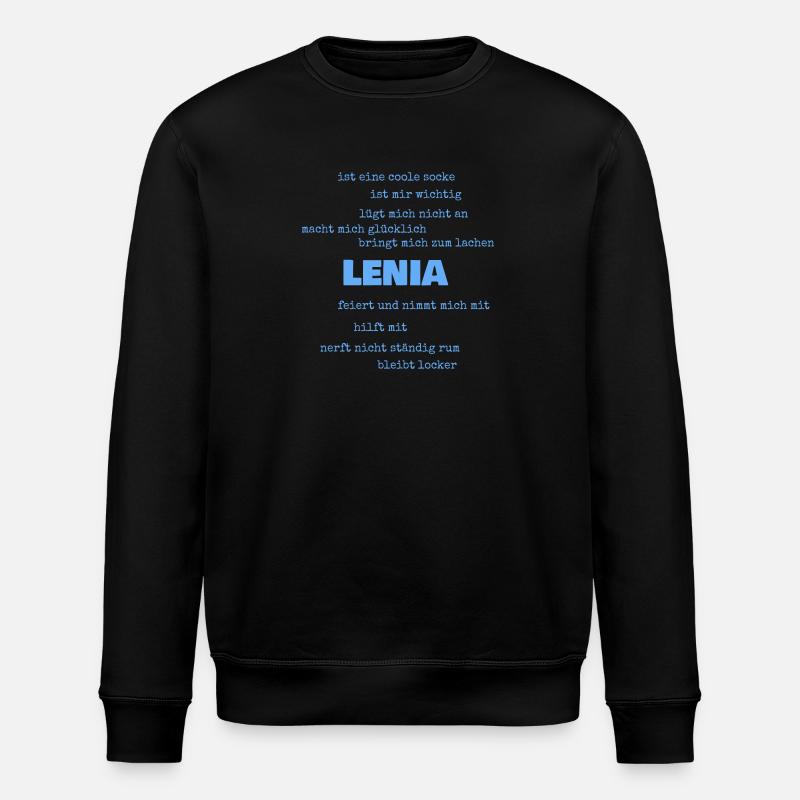Lenia als Sprüche - Stanley/Stella Unisex Bio-Sweatshirt ROLLER - Schwarz