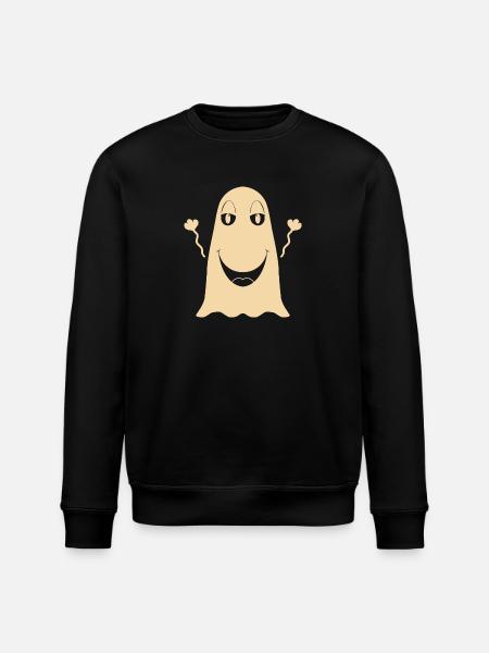 Geisti the friendly ghost - Stanley/Stella ROLLER Unisex Organic Sweatshirt - black