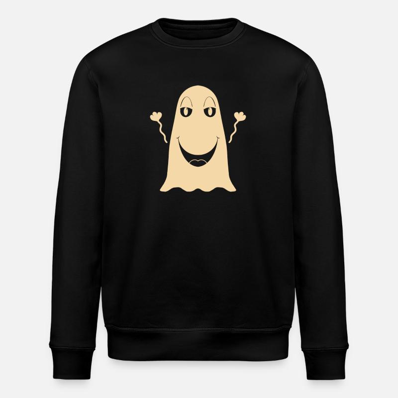 Geisti the friendly ghost - Stanley/Stella ROLLER Unisex Organic Sweatshirt - black