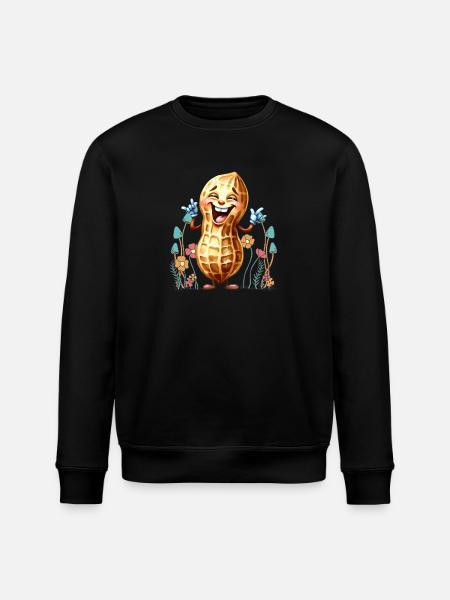 Peanut Flowers Nature Nature Lover - Stanley/Stella ROLLER Unisex Organic Sweatshirt - black