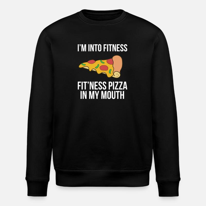 Pizza - Stanley/Stella ROLLER Unisex Organic Sweatshirt - black