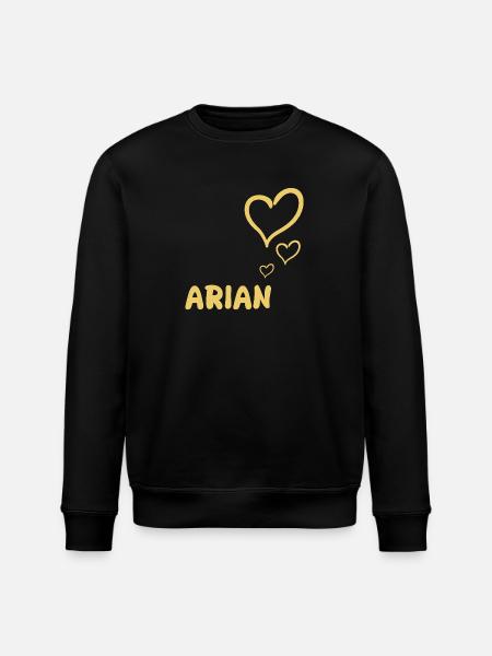 First name Arian - Stanley/Stella ROLLER Unisex Organic Sweatshirt - black