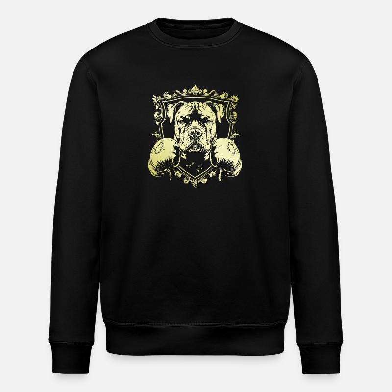 Hund Boxer - Stanley/Stella Unisex Bio-Sweatshirt ROLLER - Schwarz