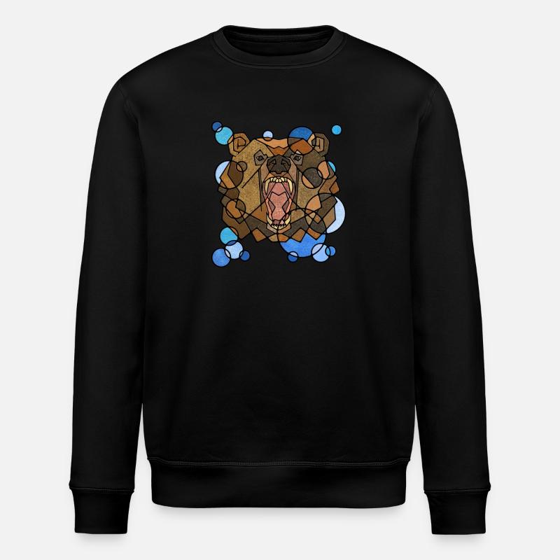 Bear Geometry - Stanley/Stella ROLLER Unisex Organic Sweatshirt - black