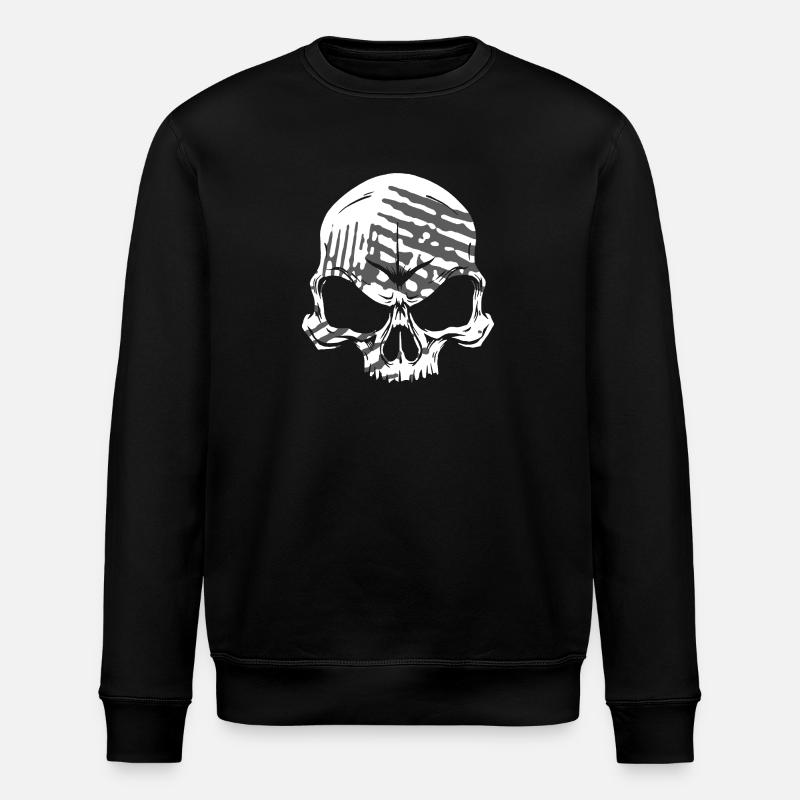 Skull - Stanley/Stella Unisex Bio-Sweatshirt ROLLER - Schwarz