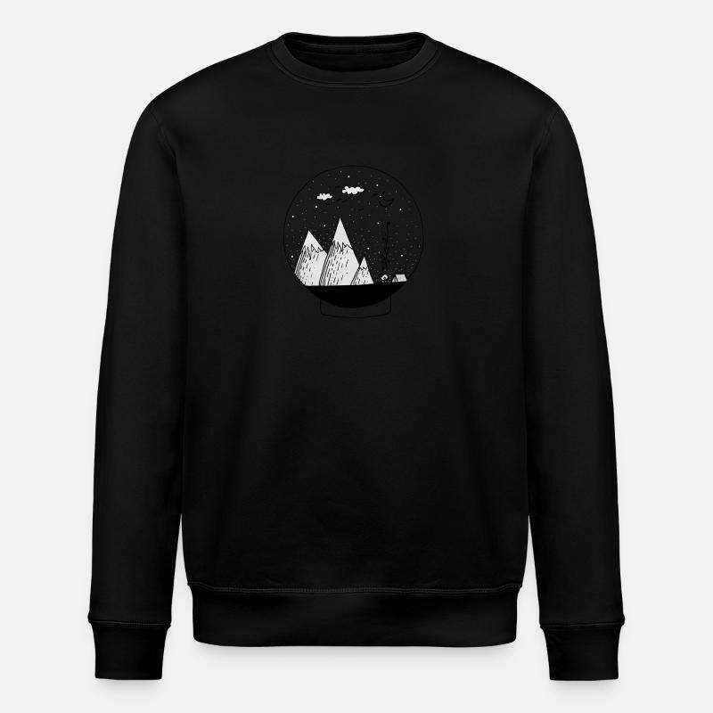 Snow globe mountains - Stanley/Stella ROLLER Unisex Organic Sweatshirt - black