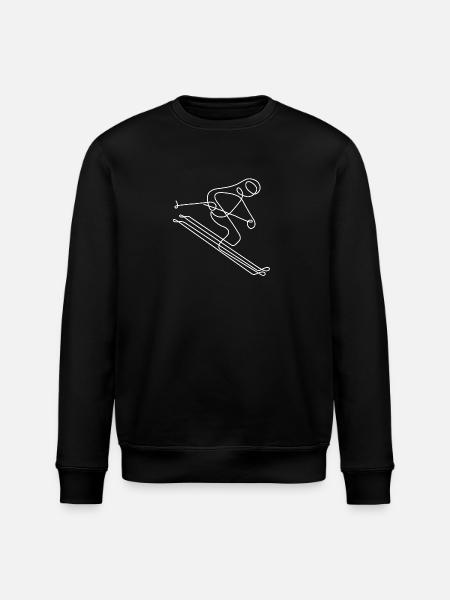 Skifahrer - Stanley/Stella Unisex Bio-Sweatshirt ROLLER - Schwarz
