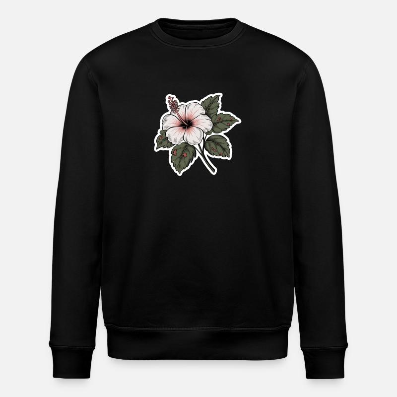 Hibiscus - Stanley/Stella ROLLER Unisex Organic Sweatshirt - black