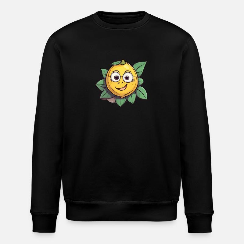 Lemon Citrus Fruit Fruit - Stanley/Stella ROLLER Unisex Organic Sweatshirt - black