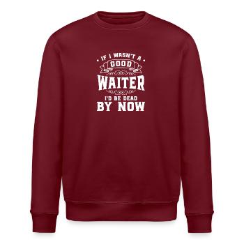 Bedienung Kneipe Essen Drink - Stanley/Stella Unisex Bio-Sweatshirt ROLLER - Burgunderrot - Vorne - Nik (191cm)