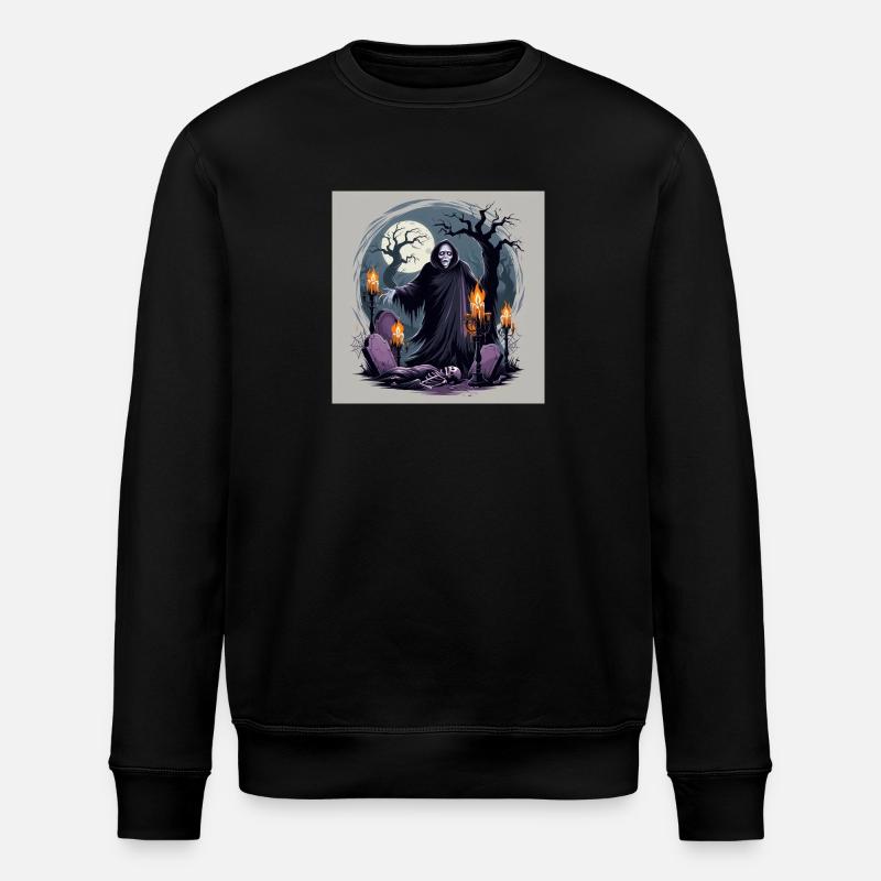 Scary Ghost - Collection Halloween - Sweat bio ROLLER Stanley/Stella Unisexe - noir