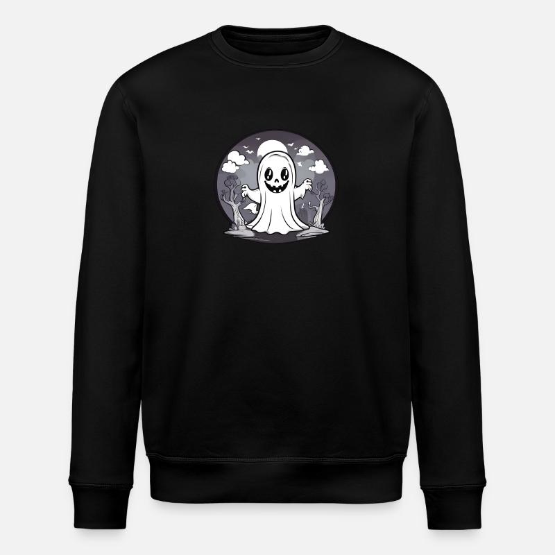 Halloween Geist - Stanley/Stella Unisex Bio-Sweatshirt ROLLER - Schwarz