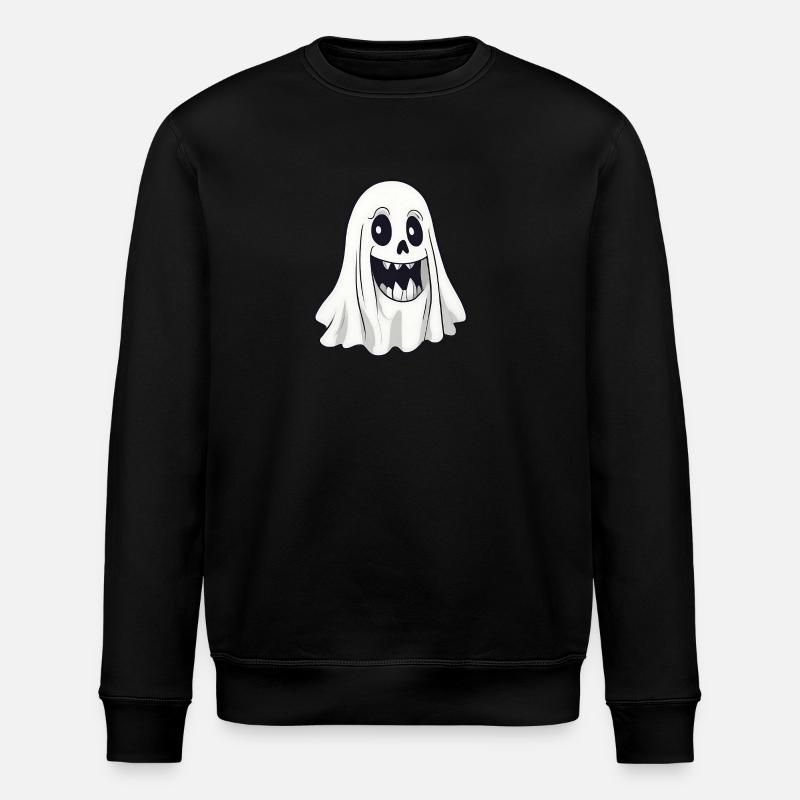 Halloween Ghost - Stanley/Stella ROLLER Unisex Organic Sweatshirt - black