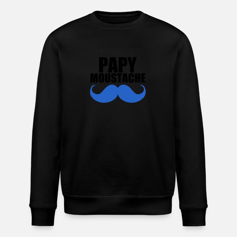 papy moustache - Sweat bio ROLLER Stanley/Stella Unisexe - noir