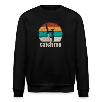 catch me - Raumfahrt - Rakete - Greifarme - Stanley/Stella Unisex Bio-Sweatshirt ROLLER - Schwarz - Vorne - Nik (191cm)