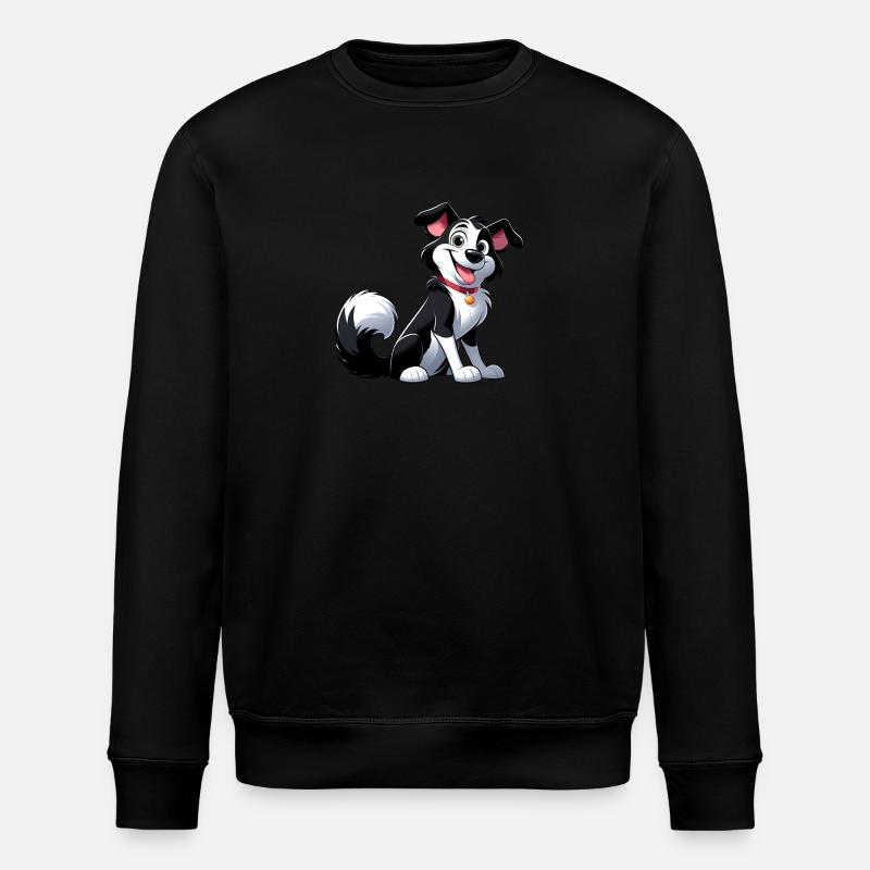 Border Collie 5 - Stanley/Stella ROLLER Unisex Organic Sweatshirt - black