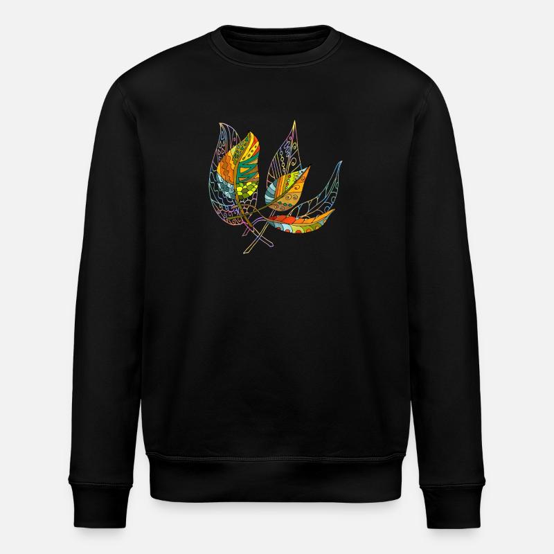 leaves - Stanley/Stella ROLLER Unisex Organic Sweatshirt - black