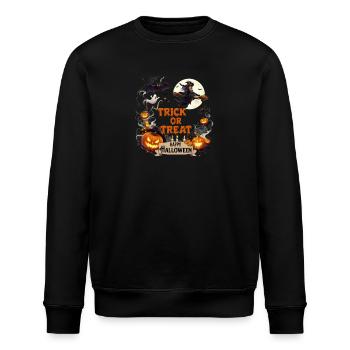 SÜßES ODER SAURES - Stanley/Stella Unisex Bio-Sweatshirt ROLLER - Schwarz - Vorne - Nik (191cm)