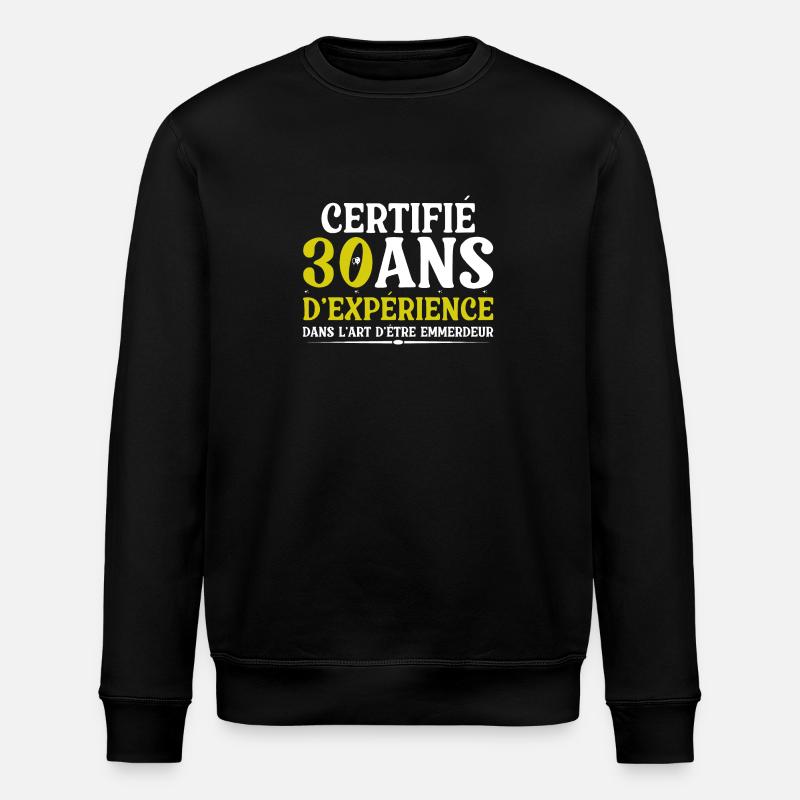 30 Jahre - Stanley/Stella Unisex Bio-Sweatshirt ROLLER - Schwarz