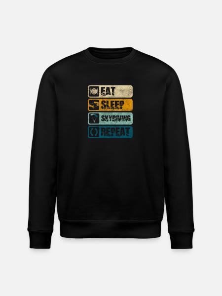Skydive Sky Altitude Paragliding - Stanley/Stella ROLLER Unisex Organic Sweatshirt - black