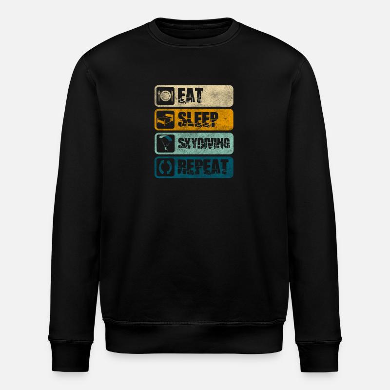 Skydive Sky Altitude Paragliding - Stanley/Stella ROLLER Unisex Organic Sweatshirt - black