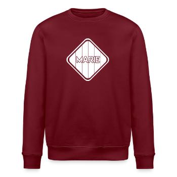 Marie - Stanley/Stella Unisex Bio-Sweatshirt ROLLER - Burgunderrot - Vorne - Nik (191cm)