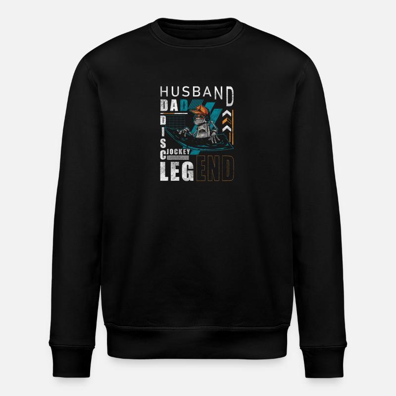 Disc jockey celebrations - Stanley/Stella ROLLER Unisex Organic Sweatshirt - black