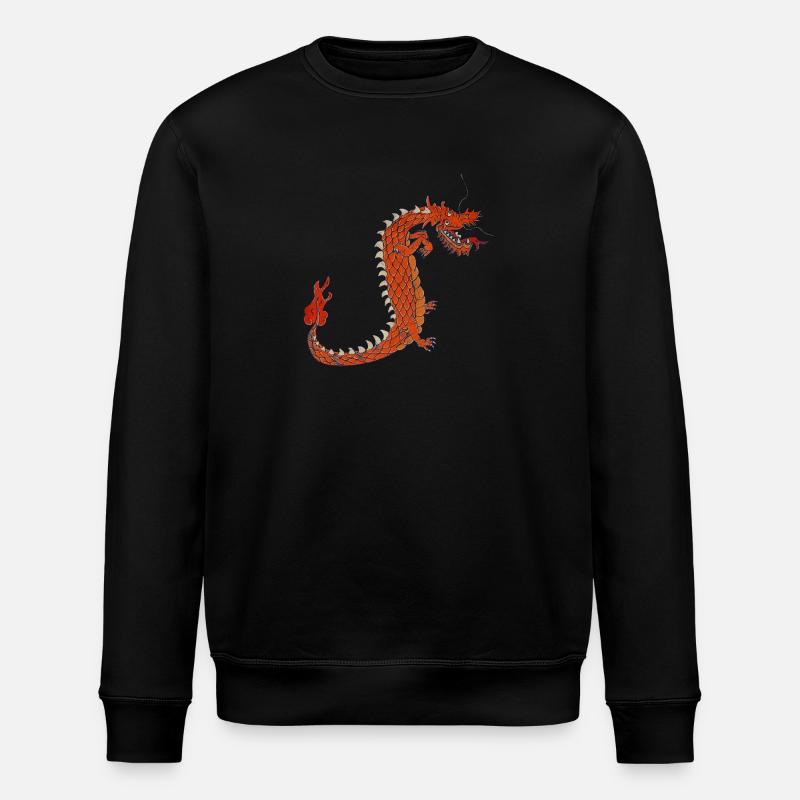 Crazy Little Dragon Fafni - Stanley/Stella ROLLER Unisex Organic Sweatshirt - black
